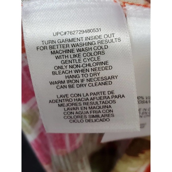 Jones New York Women Multicolor Viscose Scoop Neck Long Sleeve Top Blouse Size M - Picture 10 of 14